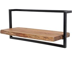 MOOS - wandplank edge 65cm / massief acacia naturel