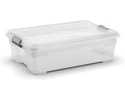 Moover Box M - Opbergbox - Met Deksel - 27L - 58x38x18cm - Transparant