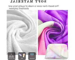 Morbuy Strandstoel Cover Handdoek, Kleur Marmeren Print Strandlaken Lounger Tassen met zakken Ligbed Handdoeken Voorzien Microfiber Ligstoel Handdoeken voor Zomer Outdoor Zwembad Vakantie Reizen (grijs)