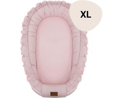 MorDesign Babynest XL Ruffle 90x55 cm – Katoen – Zachte Verhoogde Rand