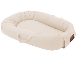 Mordesign - Deluxe Babynestje - Sand (Ecru) - Babynest met Handvaten, Koordjes & Klittenband - Newborn Nest - 100% Katoen - Vanaf 0 Maanden