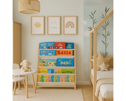 More&Deco - Kinderboekenplank - 6 Materiaal Planken - Houten Constructie - 77cm