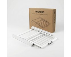 Morelia® Tussenstuk Wasmachine en Droger - Inclusief droogrek - Stapelkit Wasmachine Droger - Universeel - Wit