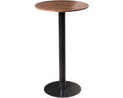 MORELLA - Statafel - Donkerbruin/Zwart - 60 cm - MDF