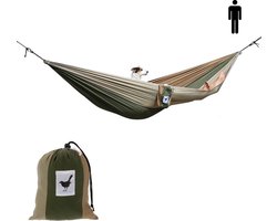 MoreThanHip - SINGLE 1 persoons (reis)hangmat Camouflage - 290 x 145 cm