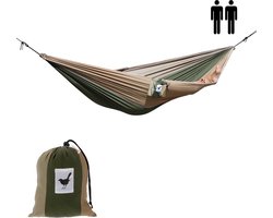 MoreThanHip - XXL 2 persoons (reis)hangmat Camouflage - 290 x 210 cm