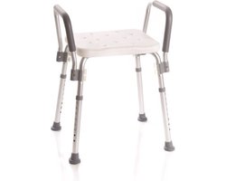 Moretti douchekruk kunststof zitting - verstelbaar - aluminium