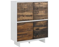 Morgan|Kast met 4 Deuren in Grenen Bruin