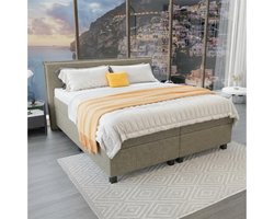 Mörgenn Boxspring Capri - pocketvering - Taupe - 80 x 200