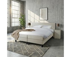 Mörgenn Boxspring Comforta - Pocketvering - Beige - 200x200 cm - Inclusief Dekbed en Kussens