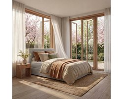 Mörgenn Boxspring Lounge - Pocketvering - Luxe Topper - Lichtgrijs - 180x200 cm - Inclusief Dekbed & Kussens