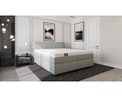 Mörgenn Boxspring Luxury Suite - Complete Hotel Boxspring met Pocketvering - Luxe 10cm Topper - Lichtblauw - 200x200