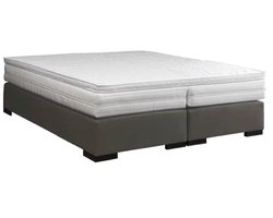 Mörgenn Hotel Boxspring Laurent - Pocketvering - Durbuy Topper - Hotel Boxspring zonder Hoofdbord - Lichtgrijs - 100x200