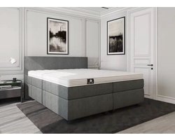 Mörgenn Hotel en B&B Boxspring - Pocketvering - Lichtgrijs - 180x200 cm - Inclusief Dekbed & Kussens
