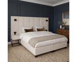 Mörgenn Luxe Boxspring Piazza - Zonder Lampen en Stopcontacten - Beige - 180x200 cm