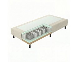Mörgenn Pocket Boxspring - Losse onderbox met pocketvering - Hotelkwaliteit - Beige - 120x220 - 30cm hoog