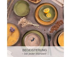 Moritz & Moritz Bordenset - 18-Delig - Keramiek - Geel/Groen/Roze