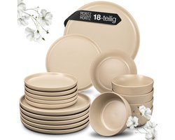 Moritz & Moritz NORDIC 18-delige serviesset voor 6 personen Taupe