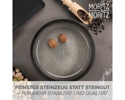Moritz & Moritz SOLID Serveerschaal - grote Saladschaal Steengoed - Grijs