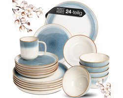 Moritz & Moritz TARENTO 24-delige serviesset voor 6 personen blauw