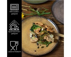 Moritz & Moritz VIDA 6-delig dinerbordenset geel groen