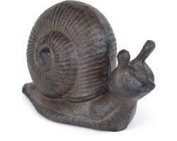 Moritz Tuinbeeld Slak - Gietijzer - 11,5 cm lang - Antiek Bruin - Slakkenbeeld en dierenbeeld met hoog gewelfd slakkenhuis - Geschikt voor binnen en buiten - Tuindecoratie voor border, terras, vijverrand en vensterbank - 0,5 kg zwaar
