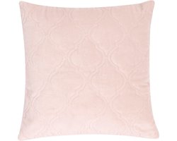 Moroccan Velvet Powder Roze Kussen | 45 X 45 | Sierkussen Voor Woonkamer Of Slaapkamer