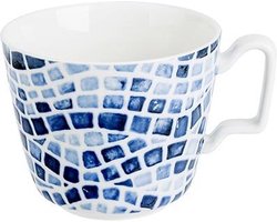 Mosaic Blue Cup D9xh6,3cm 20clnew Bone China