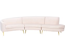 MOSS - 4-zitsbank - Lichtbeige - Fluweel