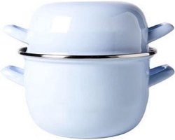 Mosselpan - Mosselpot - Ø 12cm - Gas - Lichtblauw -