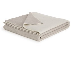Most - Kasjmier bed deken Ivory Dune - 90% Merino wol, 10% Kasjmier wol - 220 x 200 cm - wit-beige