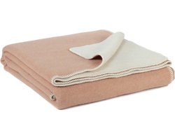 Most - Omkeerbare wollen bed deken Cuban Sand - 200 x 220 cm - beige-wit
