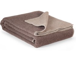 MoST - Wolverine - 2-persoons omkeerbare bed deken - Merino wol - 200 x 220 cm - beige-bruin