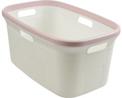 Motek® - Deluxe Wasmand - 45 l - Heupwasmand - Roze - Poeder
