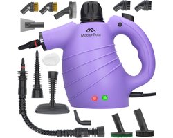 Motionflow 14-in-1 Stoomreiniger - Krachtig Stoomapparaat vloer, bank, badkamer & tapijt - 1150 Watt handstomer - Vlekkenreiniger - Handstoomreiniger voor kleding - Tapijtreiniger - 450 ML Steam Cleaner - 14-Delige accessoires Set
