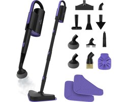 Motionflow 16-in-1 Stoomreiniger - Vlekkenreiniger - Handstomer voor diepte reiniging vloer, bank, badkamer en tapijt - Stoomdweil - Tapijtreiniger - Steam Cleaner Zwart