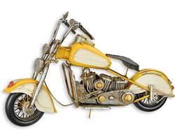 Motorfiets - Miniatuur Model - Blik Metaal - Woondecoratie - Motor Liefhebber - Decoratie - 53x22x31