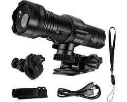 Motorhelm Camera 4K HD Actiecam met 120 Graden Groothoek en Verlichting