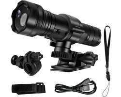 Motorhelmcamera - 4K HD-actiecamera met 120 graden groothoek en verlichting