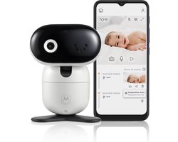 Motorola PIP1010 Babyfoon met Camera – Pan/Tilt/Zoom – Nachtzicht – Temperatuurweergave – Tweewegcommunicatie – Inclusief Wandbevestiging – Compatibel met Motorola Nursery App