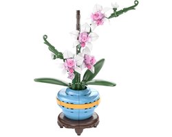 Mould King 24119 Botanical Orchidee Bloemenboeket in Vaas | Bloemenpracht flowers collection | Classic Creator STEM speelgoed bloemen bouwpakket | Modelbouw volwassenen & kinderen | DIY Kunstbloemen geschikt voor lego | Bouwdoos met 386 bouwstenen