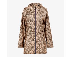 Mountain Peak lange dames regenjas met panterprint - Bruin - Maat XL