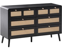 MOURA - Ladekast 6 lades - Zwart - MDF