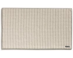 möve Eden badmat met kaststructuur 60 x 100 cm van 100% katoen, natuur/zwart, naturel