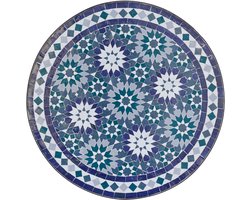 Mozaïek tafel blauwe ster