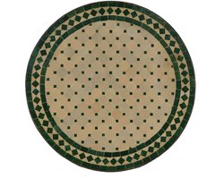 Mozaïek tafel D60 groen/rhombus