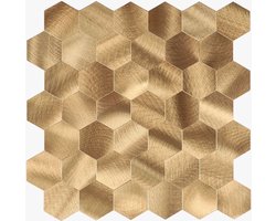 Mozaiek Tegels Zelfklevende Hexagon Goud 29x31 cm