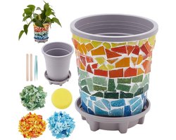 Mozaïekset voor bloempot - Maak je eigen decoratieve plantenpot van mozaïek
