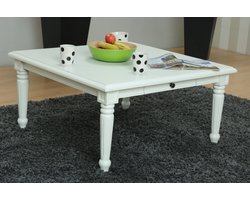 Mozart - Salontafel - 100x100 cm - Wit antiek