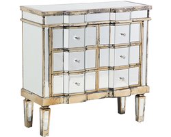 MOZELA - Commode - Zilver - Glas
